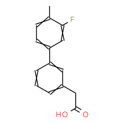 ChemSpider 2D Image | (3'-Fluoro-4'-methyl-3-biphenylyl)acetic acid | C15H13FO2