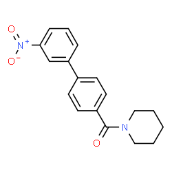 ChemSpider 2D Image | (3'-Nitro-4-biphenylyl)(1-piperidinyl)methanone | C18H18N2O3