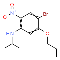 ChemSpider 2D Image | 4-Bromo-N-isopropyl-2-nitro-5-propoxyaniline | C12H17BrN2O3