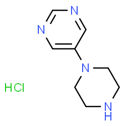 ChemSpider 2D Image | 5-(Piperazin-1-yl)pyrimidine hydrochloride | C8H13ClN4