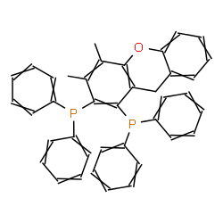 ChemSpider 2D Image | (3,4-Dimethyl-9H-xanthene-1,2-diyl)bis(diphenylphosphine) | C39H32OP2