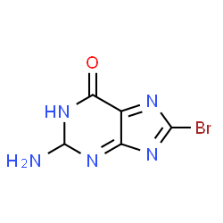 ChemSpider 2D Image | 2-Amino-8-bromo-1,2-dihydro-6H-purin-6-one | C5H4BrN5O