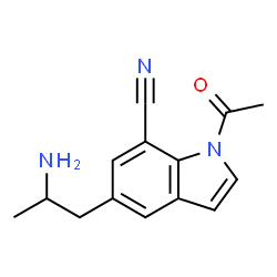 ChemSpider 2D Image | 1-acetyl-5-(2-aminopropyl)indoline-7-carbonitrile | C14H15N3O