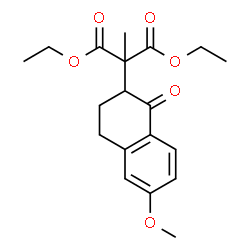 ChemSpider 2D Image | Diethyl (6-methoxy-1-oxo-1,2,3,4-tetrahydro-2-naphthalenyl)(methyl)malonate | C19H24O6