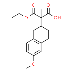 ChemSpider 2D Image | 1-Ethyl 2-methyl-2-(1,2,3,4-tetrahydro-6-methoxy-2-naphthalenyl)propanedioate | C17H22O5