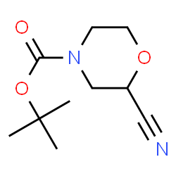 ChemSpider 2D Image | tert-Butyl 2-cyanomorpholine-4-carboxylate | C10H16N2O3
