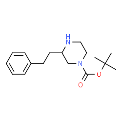 ChemSpider 2D Image | tert-Butyl 3-phenethylpiperazine-1-carboxylate | C17H26N2O2