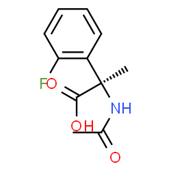 ChemSpider 2D Image | (R)-2-Acetamido-2-(2-fluorophenyl)propanoic acid | C11H12FNO3