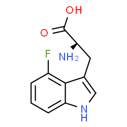 ChemSpider 2D Image | 4-Fluoro-D-tryptophan | C11H11FN2O2