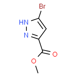 ChemSpider 2D Image | Methyl 5-bromo-1H-pyrazole-3-carboxylate | C5H5BrN2O2