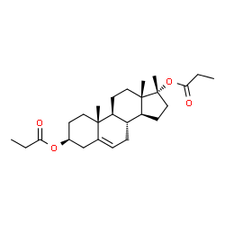 ChemSpider 2D Image | (3beta,17alpha)-17-Methylandrost-5-ene-3,17-diyl dipropanoate | C26H40O4
