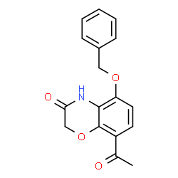 ChemSpider 2D Image | 8-Acetyl-5-(benzyloxy)-2H-1,4-benzoxazin-3(4H)-one | C17H15NO4