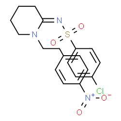 ChemSpider 2D Image | 4-Chloro-N-{(2Z)-1-[2-(4-nitrophenyl)ethyl]-2-piperidinylidene}benzenesulfonamide | C19H20ClN3O4S