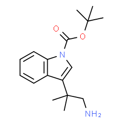 ChemSpider 2D Image | tert-Butyl 3-(1-amino-2-methylpropan-2-yl)-1H-indole-1-carboxylate | C17H24N2O2