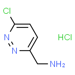 ChemSpider 2D Image | 1-(6-Chloro-3-pyridazinyl)methanamine hydrochloride (1:1) | C5H7Cl2N3