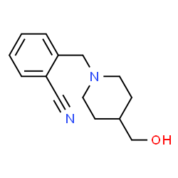 ChemSpider 2D Image | 2-((4-(Hydroxymethyl)piperidin-1-yl)methyl)benzonitrile | C14H18N2O