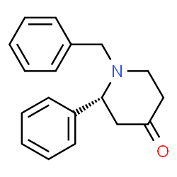 ChemSpider 2D Image | (2R)-1-Benzyl-2-phenyl-4-piperidinone | C18H19NO