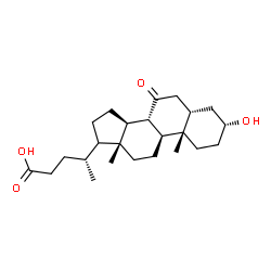 ChemSpider 2D Image | (3alpha,5beta,17xi)-3-Hydroxy-7-oxocholan-24-oic acid | C24H38O4