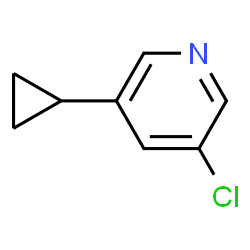 ChemSpider 2D Image | 3-Chloro-5-cyclopropylpyridine | C8H8ClN