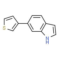 ChemSpider 2D Image | 6-(3-Thienyl)-1H-indole | C12H9NS