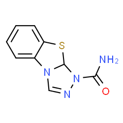 ChemSpider 2D Image | [1,2,4]Triazolo[3,4-b][1,3]benzothiazole-1(9aH)-carboxamide | C9H8N4OS