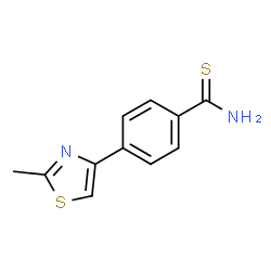 ChemSpider 2D Image | 4-(2-Methyl-4-thiazolyl)thiobenzamide | C11H10N2S2