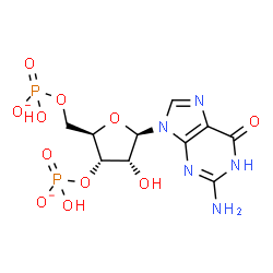 ChemSpider 2D Image | 3',5'-Bis-O-(hydroxyphosphinato)guanosine | C10H13N5O11P2