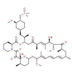 ChemSpider 2D Image | (1R,2R,4S)-4-{(2R)-2-[(1R,9S,12S,15R,16E,18R,19R,21R,23S,24E,26E,28E,32S,35R)-1,18-Dihydroxy-19,30-dimethoxy-15,17,21,23,29,35-hexamethyl-2,3,10,14,20-pentaoxo-11,36-dioxa-4-azatricyclo[30.3.1.0~4,9~]
hexatriaconta-16,24,26,28-tetraen-12-yl]propyl}-2-methoxycyclohexyl dimethylphosphinate | C53H84NO14P