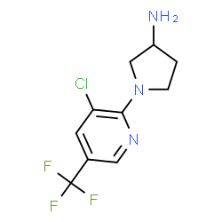 ChemSpider 2D Image | 1-[3-Chloro-5-(trifluoromethyl)-2-pyridinyl]-3-pyrrolidinamine | C10H11ClF3N3