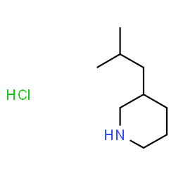 ChemSpider 2D Image | 3-Isobutylpiperidine hydrochloride (1:1) | C9H20ClN