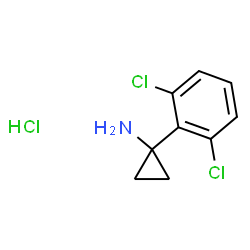ChemSpider 2D Image | 1-(2,6-Dichlorophenyl)cyclopropanamine hydrochloride (1:1) | C9H10Cl3N