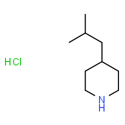 ChemSpider 2D Image | 4-Isobutylpiperidine hydrochloride (1:1) | C9H20ClN