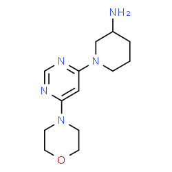 ChemSpider 2D Image | 1-[6-(4-Morpholinyl)-4-pyrimidinyl]-3-piperidinamine | C13H21N5O
