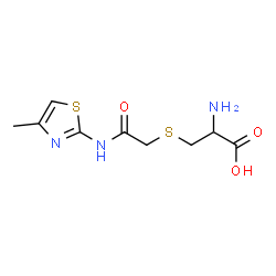 ChemSpider 2D Image | S-{2-[(4-Methyl-1,3-thiazol-2-yl)amino]-2-oxoethyl}cysteine | C9H13N3O3S2