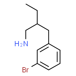 ChemSpider 2D Image | 2-(3-Bromobenzyl)-1-butanamine | C11H16BrN