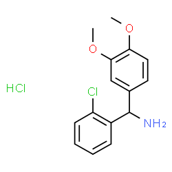 ChemSpider 2D Image | 1-(2-chlorophenyl)-1-(3,4-dimethoxyphenyl)methanamine hydrochloride | C15H17Cl2NO2