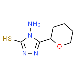 ChemSpider 2D Image | 4-amino-5-(oxan-2-yl)-4H-1,2,4-triazole-3-thiol | C7H12N4OS