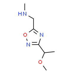 ChemSpider 2D Image | {[3-(1-methoxyethyl)-1,2,4-oxadiazol-5-yl]methyl}(methyl)amine | C7H13N3O2