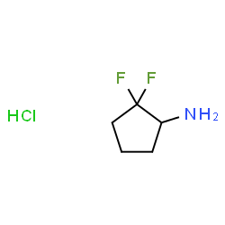 ChemSpider 2D Image | 2,2-difluorocyclopentanamine hydrochloride | C5H10ClF2N