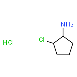 ChemSpider 2D Image | 2-Chlorocyclopentanamine hydrochloride (1:1) | C5H11Cl2N