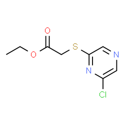 ChemSpider 2D Image | Ethyl [(6-chloro-2-pyrazinyl)sulfanyl]acetate | C8H9ClN2O2S