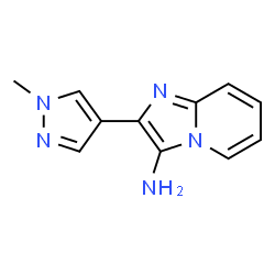 ChemSpider 2D Image | 2-(1-Methyl-1H-pyrazol-4-yl)imidazo[1,2-a]pyridin-3-amine | C11H11N5