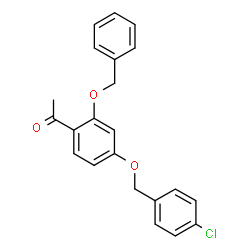 ChemSpider 2D Image | 1-{2-(Benzyloxy)-4-[(4-chlorobenzyl)oxy]phenyl}ethanone | C22H19ClO3
