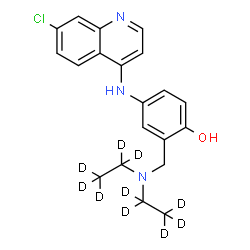 ChemSpider 2D Image | AMODIAQUINE-D10 | C20H12D10ClN3O