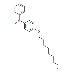 ChemSpider 2D Image | {4-[(8-Chlorooctyl)oxy]phenyl}(phenyl)methanone | C21H25ClO2