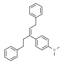 ChemSpider 2D Image | 4-[(2Z)-1,5-Diphenyl-2-penten-3-yl]-N,N-dimethylaniline | C25H27N