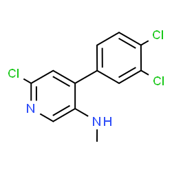 ChemSpider 2D Image | 6-Chloro-4-(3,4-dichlorophenyl)-N-methyl-3-pyridinamine | C12H9Cl3N2
