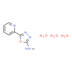 ChemSpider 2D Image | N-Methyl-5-(2-pyridinyl)-1,3,4-oxadiazol-2-amine trihydrate | C8H14N4O4