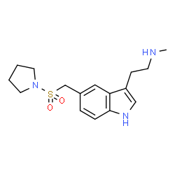 ChemSpider 2D Image | N-Methyl-5-[(1-pyrrolidinylsulfonyl)methyl]-1H-indole-3-ethanamine | C16H23N3O2S