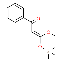 ChemSpider 2D Image | (2E)-3-Methoxy-1-phenyl-3-[(trimethylsilyl)oxy]-2-propen-1-one | C13H18O3Si